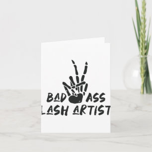 Carte Mauvaise Lash Artiste Skelleton Main Halloween Las