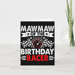 Carte Mawmaw de la fête de voiture de course de Racer d'