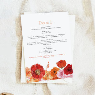 Carte MAX Bold Fuchsia & Orange Floral Détails