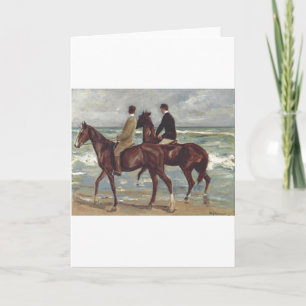 Carte Max Liebermann : Deux cavaliers sur la plage