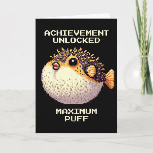 Carte Max Puff a atteint Pixel Pufferfish Retro Gamer Ar