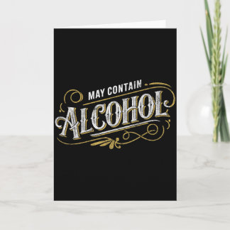 Carte May Contain Alcohol Clic Party Humor 