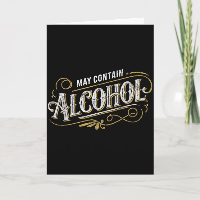 Carte May Contain Alcohol Clic Party Humor  (Devant)