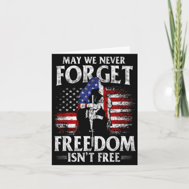 Carte May we forget freedom isn't usa flag memorial day  (Devant)