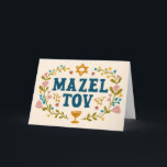 Carte MAZEL TOV BAR BAT MITZVAH Juif Personnalisable<br><div class="desc">Je vous ai dessiné un texte à la main. Idéal pour un bar, un bat mitzvah, un mariage juif ou autre événement. Ajoutez votre propre texte à l'intérieur de la carte ou modifiez les couleurs arrière - plans. Pour plus de designs et de couleurs, consultez ma boutique ! Ou dites-moi...</div>
