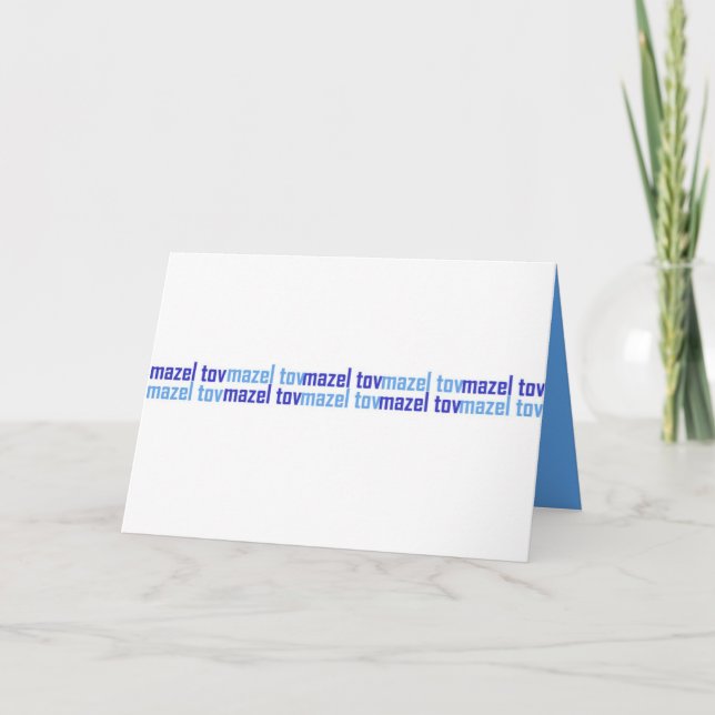 Carte Mazel Tov (Blues) (Devant)