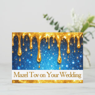 Carte Mazel Tov pour mariage, Or qui dégouline de