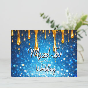 Carte Mazel Tov pour mariage, Or qui dégouline de