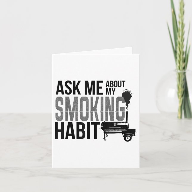 Carte Me Demander À Propos Mon Habit Fumeur Bbq Grilling (Devant)