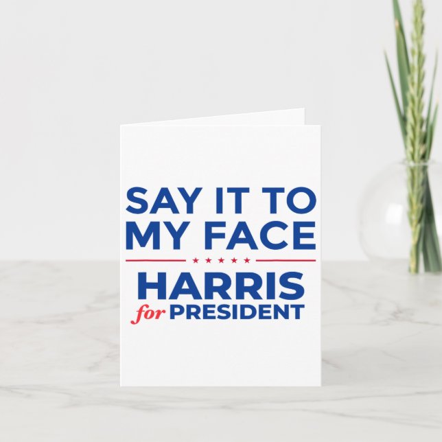 Carte Me Kamala Harris Pour L'Élection Présidente 2024 (Devant)