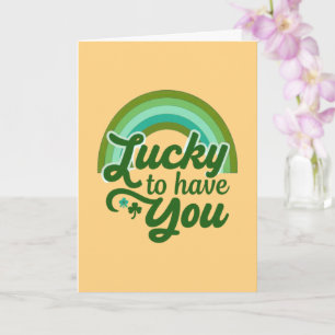 Carte Me Sentir si Chanceux de T'avoir Retro St Patrick'