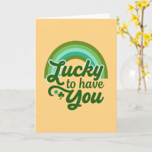 Carte Me Sentir si Chanceux de T'avoir Retro St Patrick'