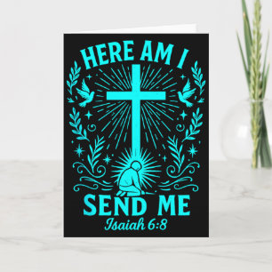 Carte Me voici envoie-moi Esaïe 6_8 Verset de la Bible c