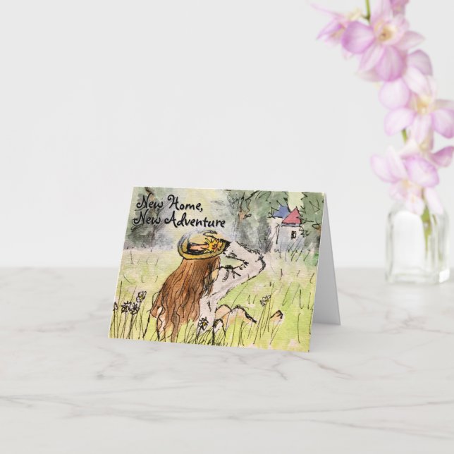 Carte Meadow "New Home" (Orchidée)