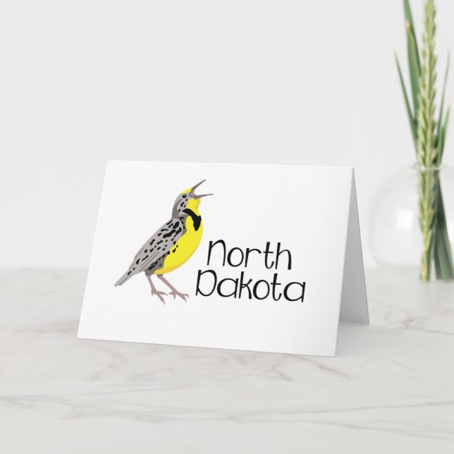Carte Meadowlark du Dakota du Nord (Devant)