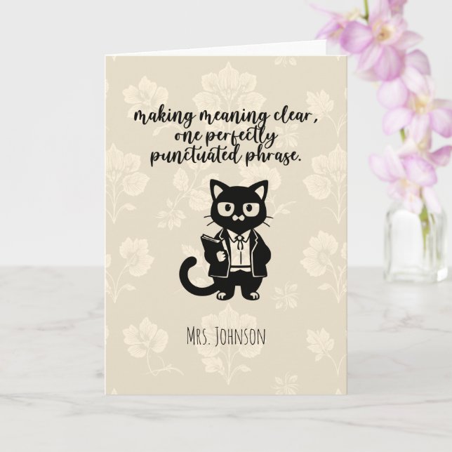 Carte Meaning Clear Perfectly Punctuated Phrase Grammar (Orchidée)