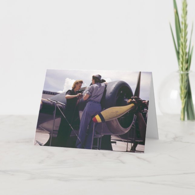 Carte Mécanique d'aviation de femmes de 2ÈME GUERRE (Devant)