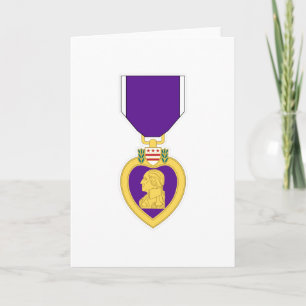 Carte Médaille du coeur pourpre