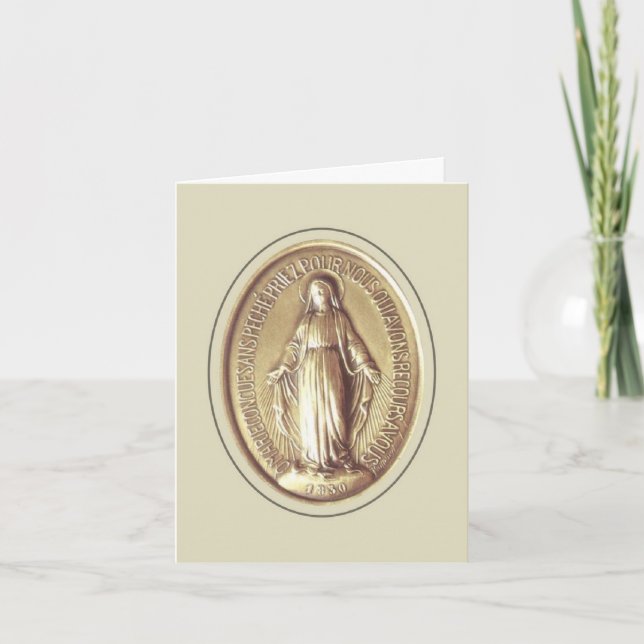 Carte Médaille miraculeuse (Devant)