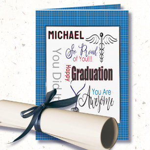 Carte Médecin adjoint Docteur Pharmacien Graduation
