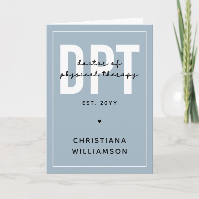 Carte Médecin DPT personnalisé de thérapie physique (Devant)