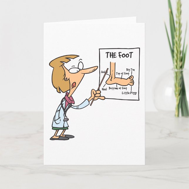 Carte Médecin drôle enseignant l'anatomie du pied (Créateur téléchargé)