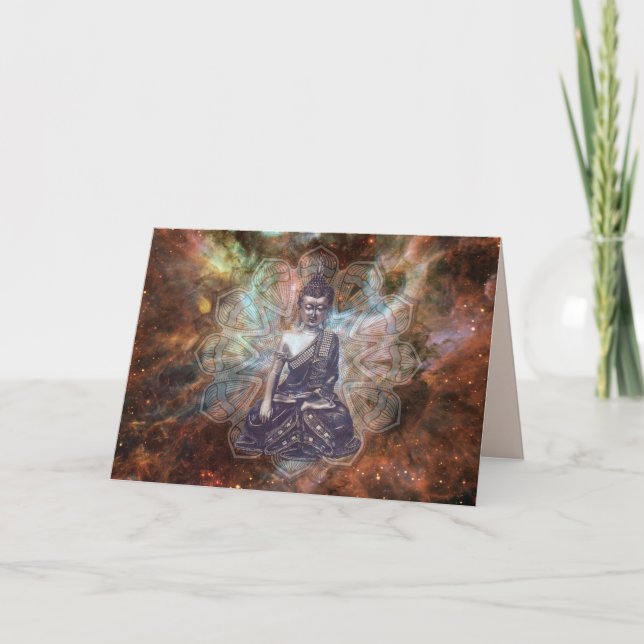 Carte meditation buddha greeting card (Devant)