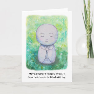 Carte Méditation de Jizo de bienveillance Bouddhiste Vac