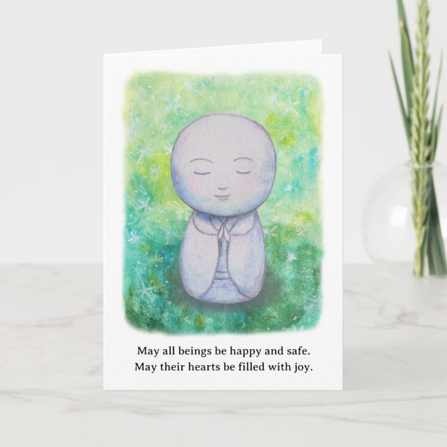 Carte Méditation de Jizo de bienveillance Bouddhiste Vac (Devant)