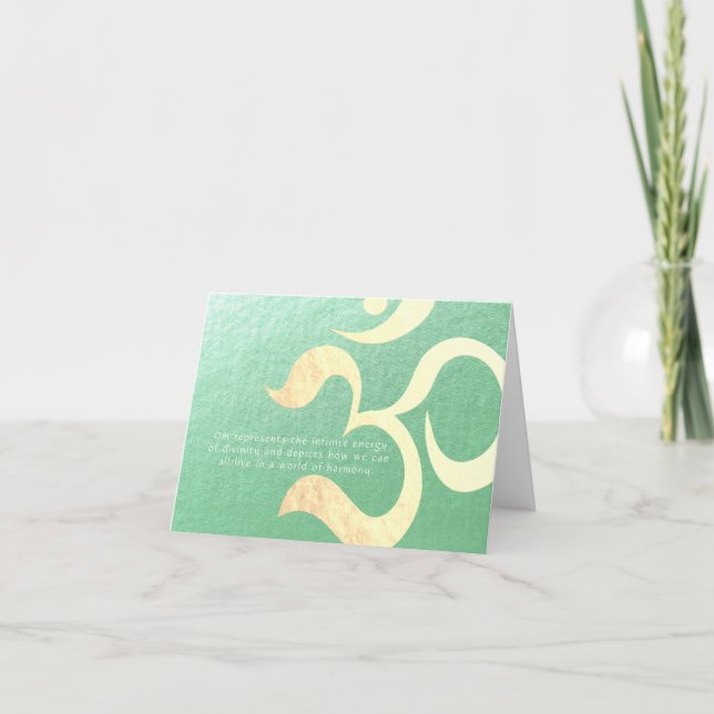 Carte Méditation de yoga Instructeur de Life Coach OM Ci (Devant)