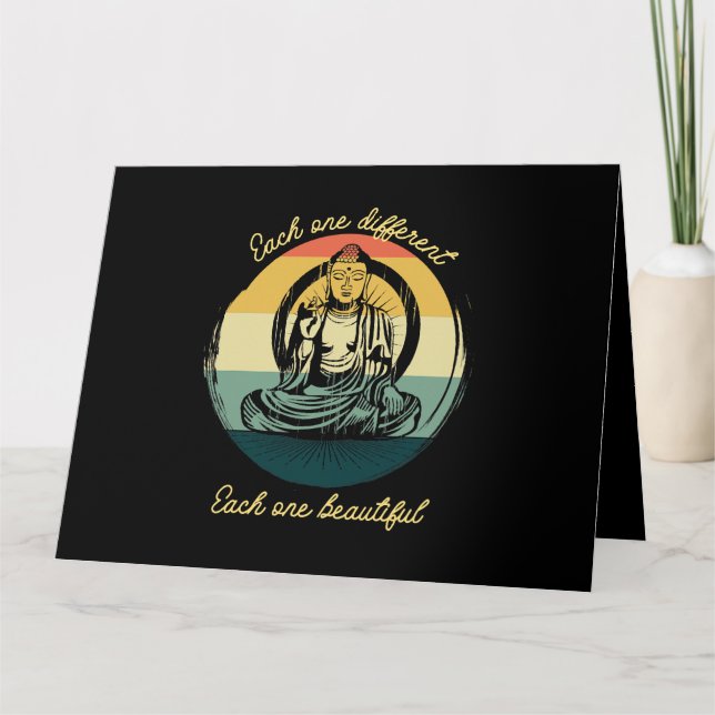 Carte Méditation Dit Chacun Différent Beau Bud (Devant)