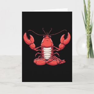 Carte Méditation Homard Pose de yoga Animal relaxant