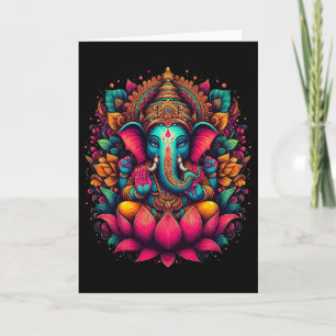 Carte Méditation Yoga Ganesh Dieu Hindou Namaste Tee Gan