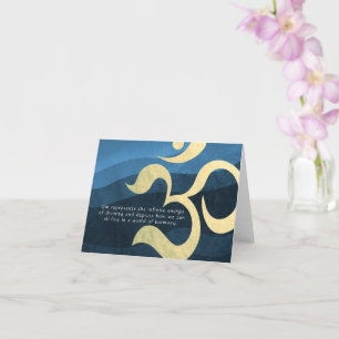 Carte Méditation Yoga Instructeur Vie Entraîneur OM Cita