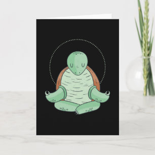 Carte Méditation Zen Yoga Turtle Omm Cadeau