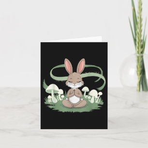 Carte Méditer Bunny Calme Mindfulness santé mentale Aw