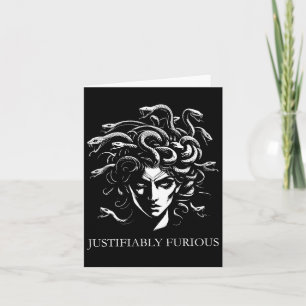 Carte Medusa furieuse justifiée Mythologie grecque Femin