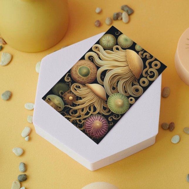 Carte Méduse | Salutation Haeckel moderne (Créateur téléchargé)