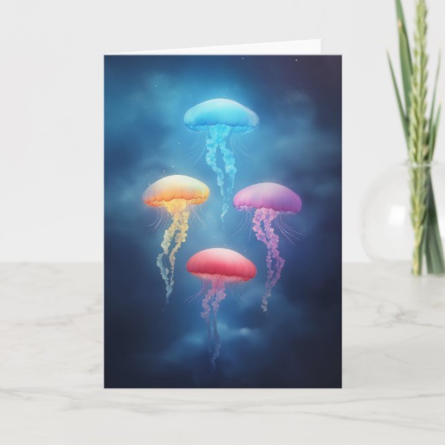 Carte Méduses Colorées Danseuses (Devant)