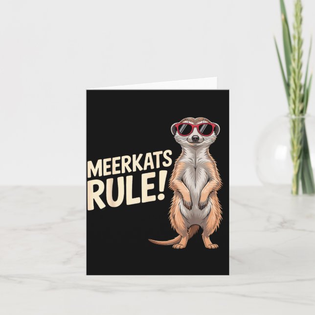 Carte Meerkat Design For Men Women Kids Zoo Keeper Safar (Devant)