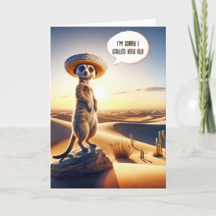 Carte Meerkat vieillir Humour d'anniversaire