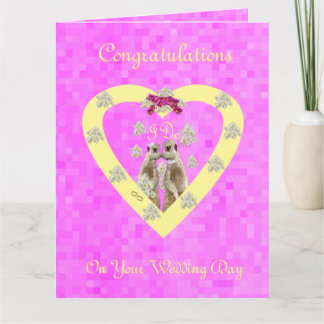 Carte Meerkats Le Jour De Leur Mariage, Félicitations