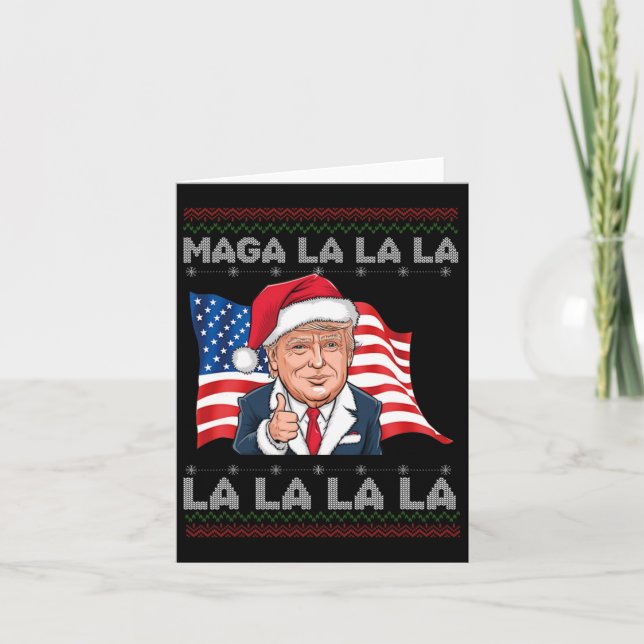 Carte Mega La La Donald Trump Potus 47 Mauvais Noël (Devant)