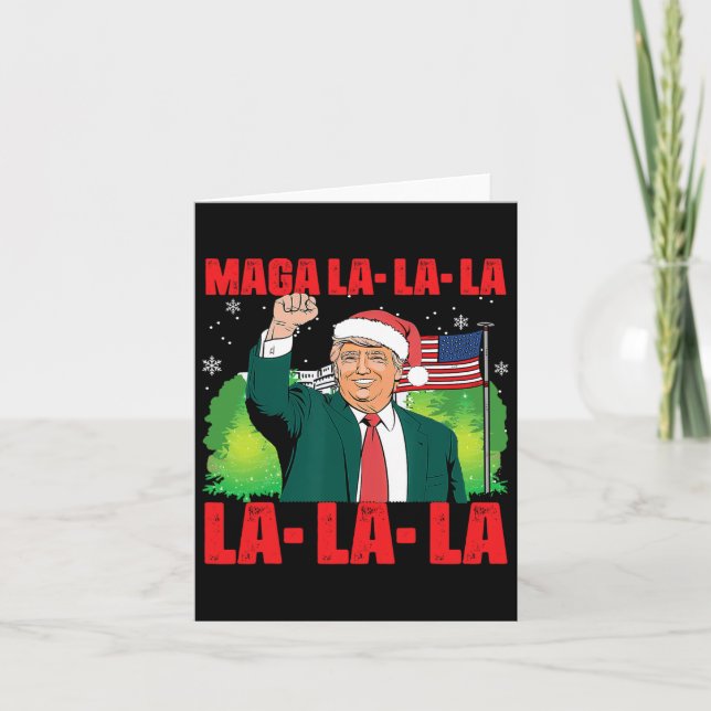 Carte Méga La La La Donald Trump Potus 47 Noël Laid (Devant)