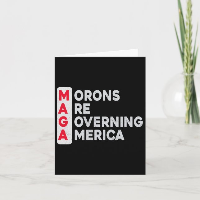 Carte Mega Morons dirige l'Amérique drôle Anti Trump (Devant)
