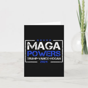 Carte Mega Powers Trump Vance Hogan 2024 Patriotic Funny
