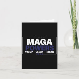 Carte Mega Powers Trump Vance Hogan 2024 Patriotic Funny