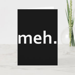 Carte Méh. Drôle Geek Vidéo Cool Jeu Nerd1 