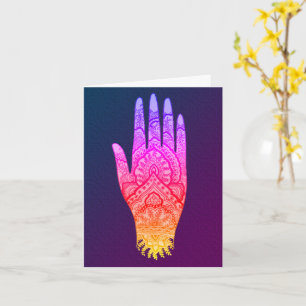 Carte Mehndi Tattoo Art Rainbow Design