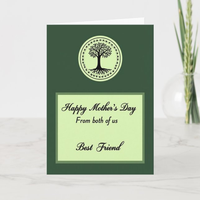 Carte Meilleur Ami de Forest Green (Devant)